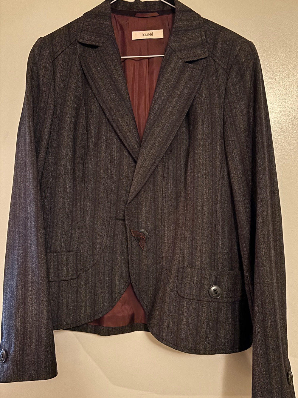 Women’s Laurel by Escada Dark Gray Pinstripe Blazer